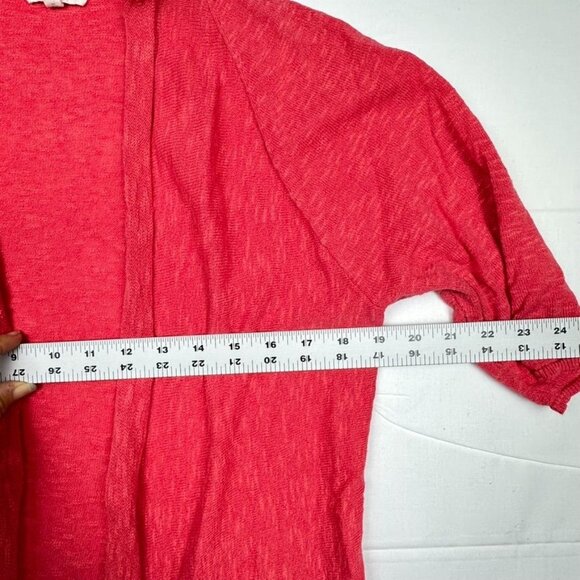 Eileen Fisher Sz M Cardigan Linen Open Front Cottage Core Travel Work Beach - Picture 4 of 6